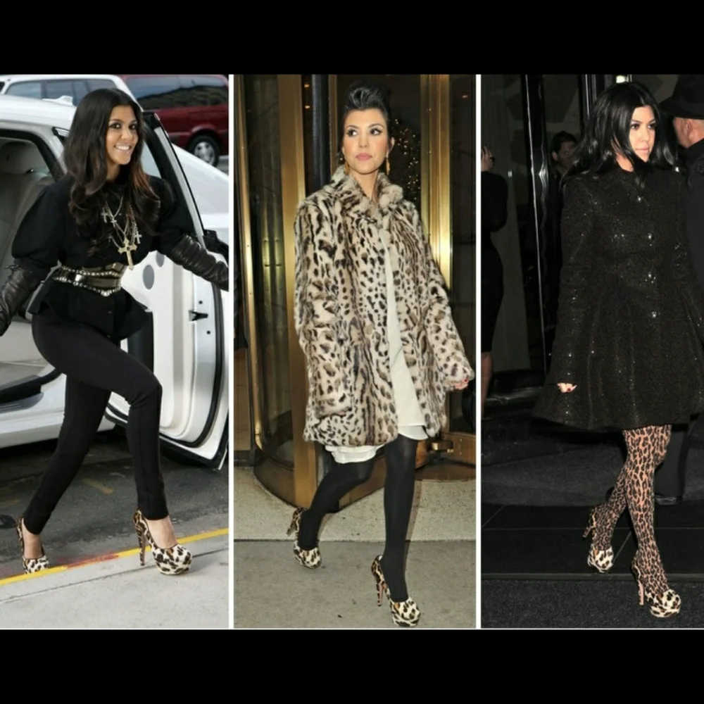 29) Kim Kardashian Leopard Stiletto Platforms 🔥 Sz. 6